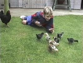 Daniel Talbot makes some new friends at Bircham Windmill